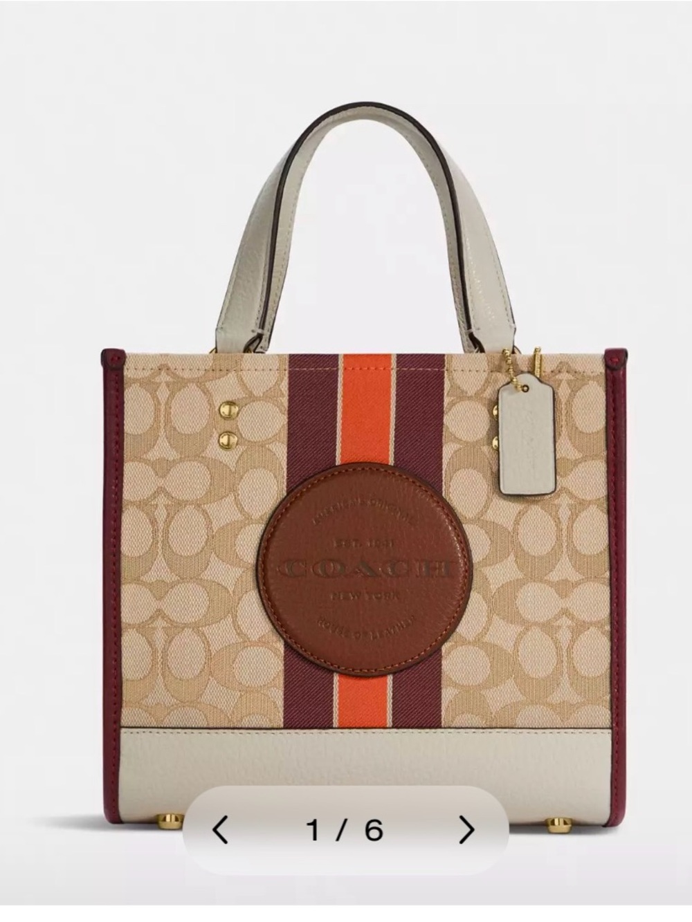 COACH Dempsey Tote 22 Signature Jacquard With Patch C7083 NWT